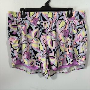 Avia Women's Floral Athletic Shorts - Multicolor